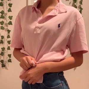 Oversized Pink Polo
